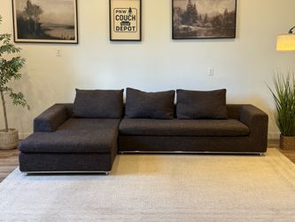 Crate and barrel duck down sectional couch delivery available