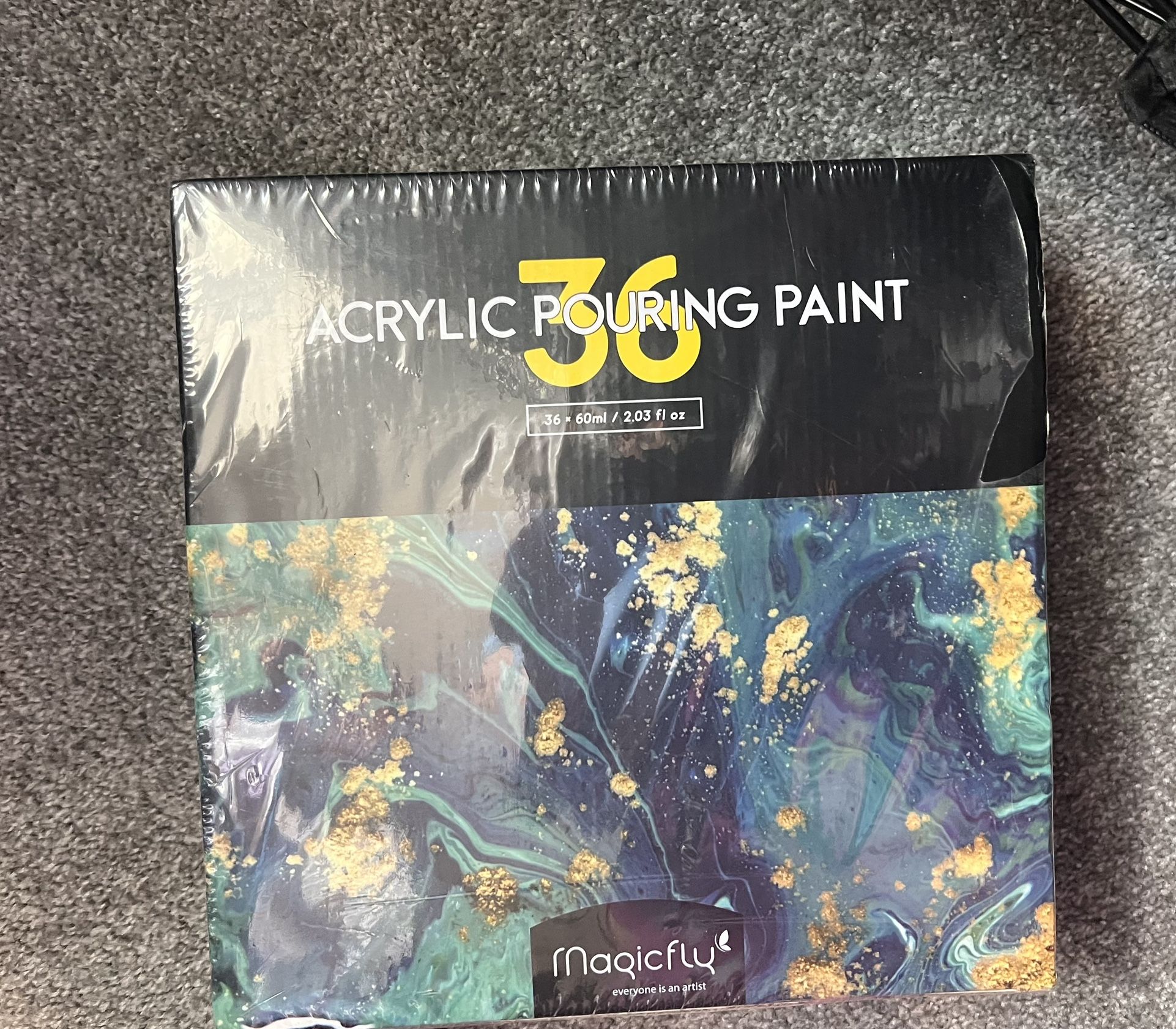 Magicfly 36‑bottle acrylic pouring paint kit 