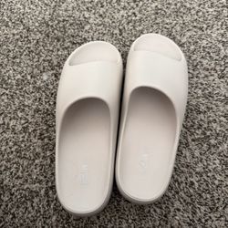 White Slide Sandals 
