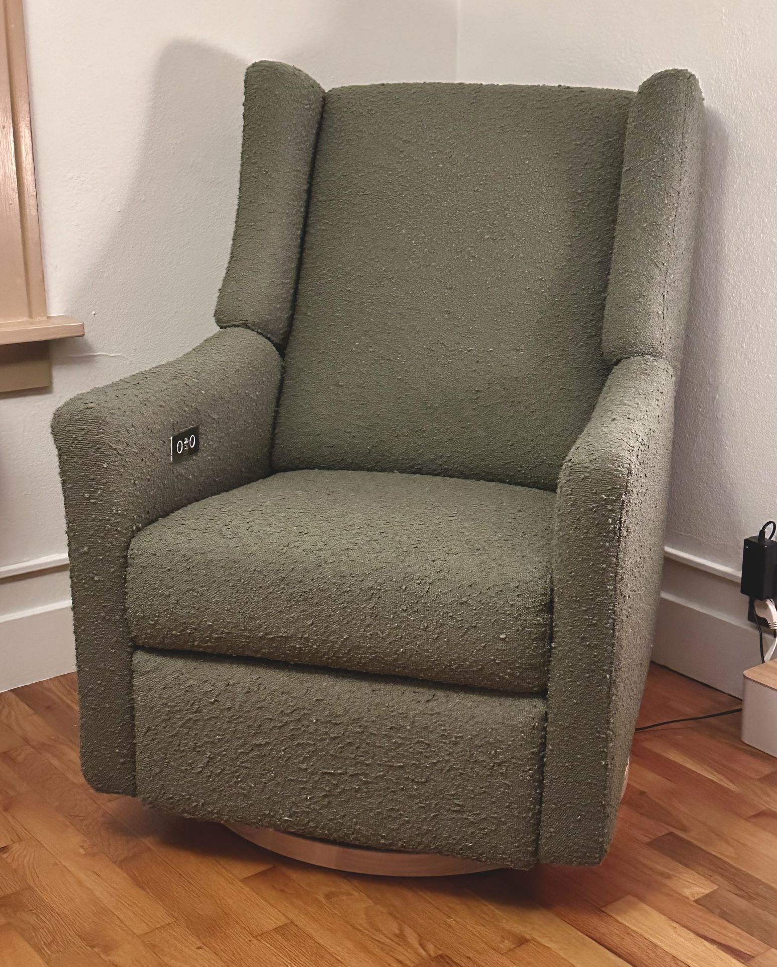 Babyletto Electronic Recliner and Swivel Glider in Eco-Performance Fabric with USB port 