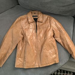 Mens Leather Jacket Caramel Color 