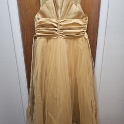 Shein Girls Size 12 Youth Gold Party Dress New Without Tags 