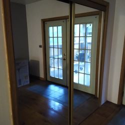 Sliding Mirrored Glass Closet Doors