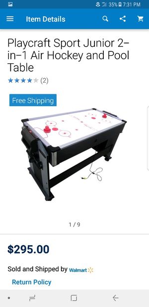 Playcraft Sport Junior 2 In 1 Pool And Air Hockey Table For Sale