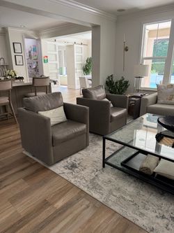 Leather side chairs