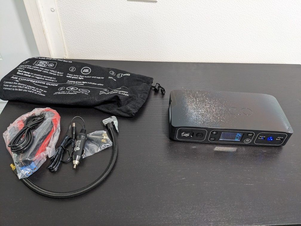 HALO Bolt Air 58830 Portable Car Battery Jump Starter