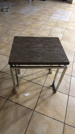 Room table- steel stand & wood Top