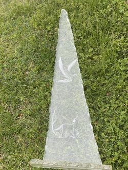 Hand carved acrylic decoration piece for house