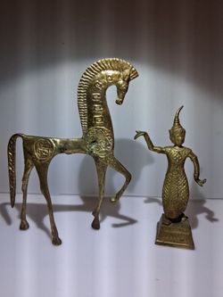 Solid brass figurines