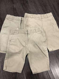 Girls khaki shorts size 8
