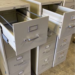 HON 4 Drawer Tan Color For Letter Size Documents Overall Measurements 15 in. Wide 25in. Deep 52in. Tall $50.00 Normal Used Wear Few Dents And Few Sc