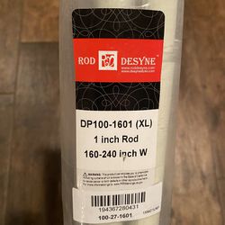 Rod Desyne 100-37-1602-D Bonnet 1" OD 160-240 inch-White Double Curtain Rod Set, 160-240