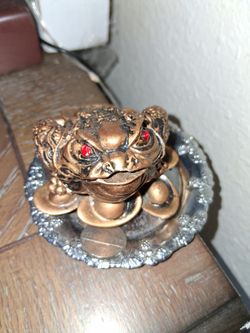 Feng Shui money frog figurine, also known as a three-legged toad