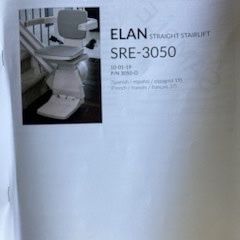 ELAN Straight Stairlift, BRUNO SRE-3050