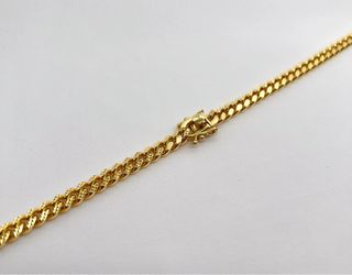 Mens Diamond Cut Miami Cuban Silver Necklace