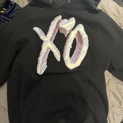 The Weekend Dawn FM Chrome Xo Logo Hoodie Black