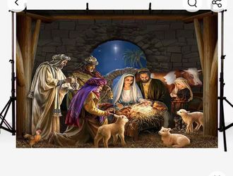 Backdrop Nativity Scene / Mural Nacimento 