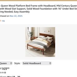 Queen bed frame new in box