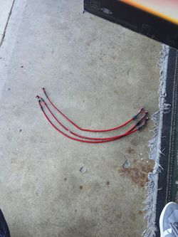Kawasaki ZX14 ZX14R Brake Lines 2006-2010 2011 NON-ABS Front-Rear Red Steel Kit