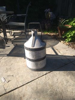 Antique galvanized can (usable)