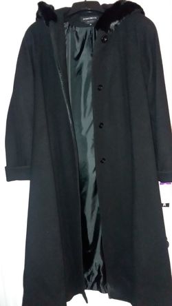 Women's new long dress coat size 10 donny brook designer 100% wool