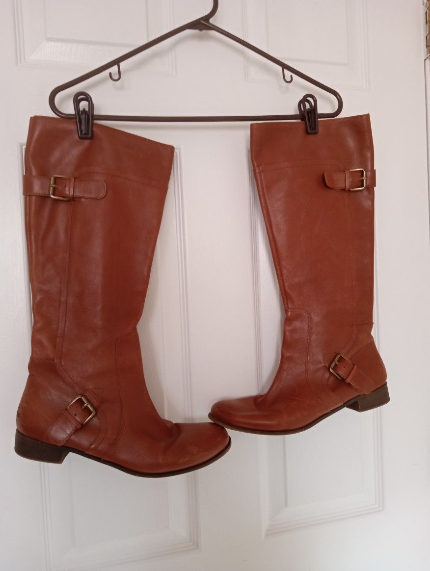 Nine West Vintage America Riding Boots Tan 10 Womens