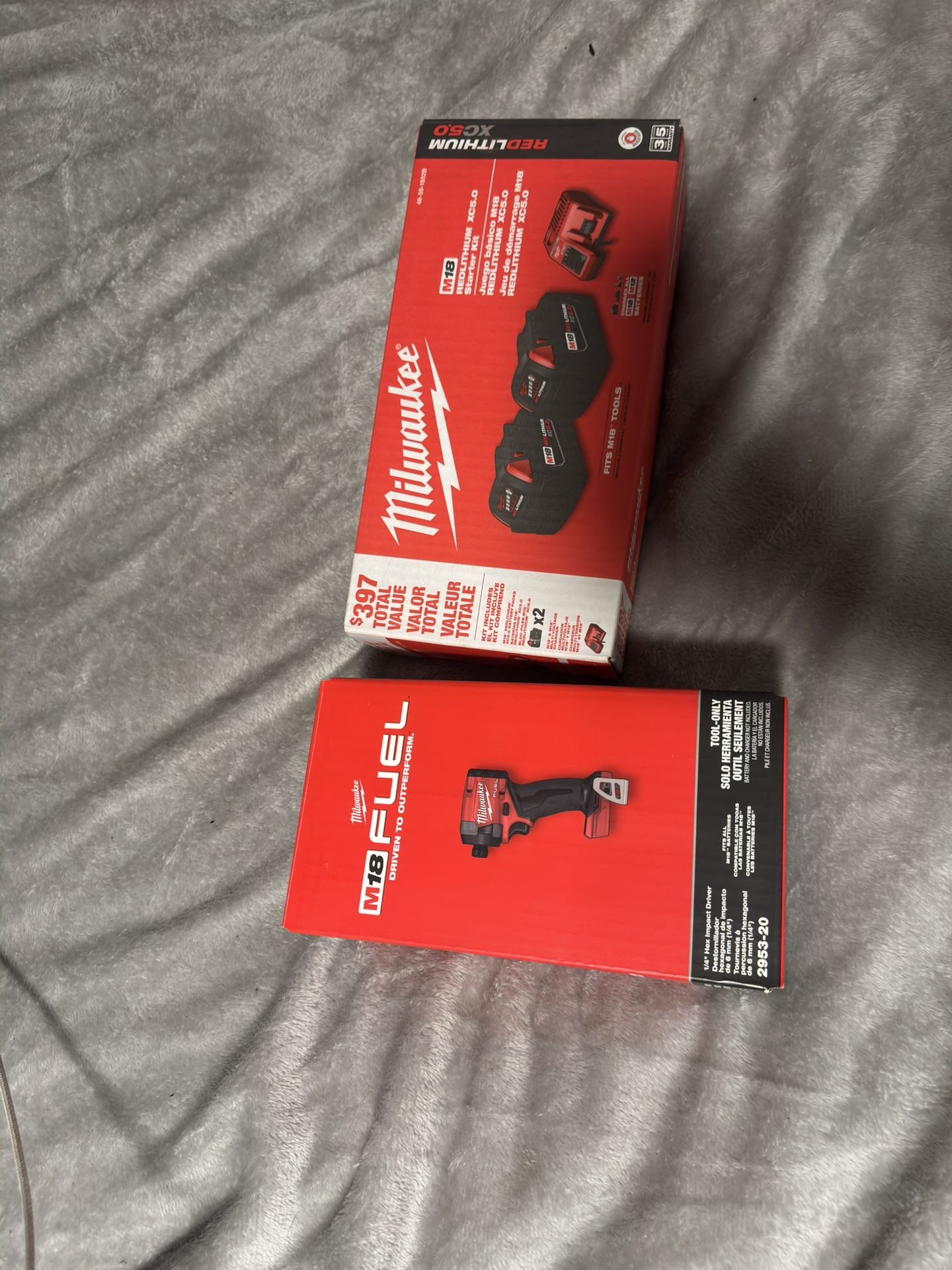 M18 1/4 hex impact dril and m18 red lithium xc5.0 starter kit