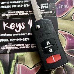 [$120 in Upland Immediately] 2004-16 Mazda Flip Key Copy (Mazda 2 3 5 6, CX-7, CX-9, MX-5 Miata, RX-8, Mazdaspeed)