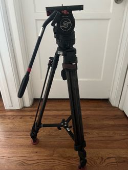 Sachtler FSB 8 Fluid Head w/ Carbon Fiber 75 CF Tripod *One Leg Flaw*