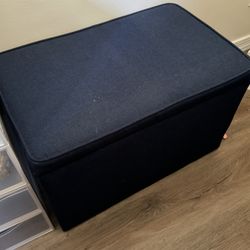 Blue Ottoman With Storage 