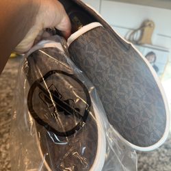 Mk  Keaton Slip on Brown