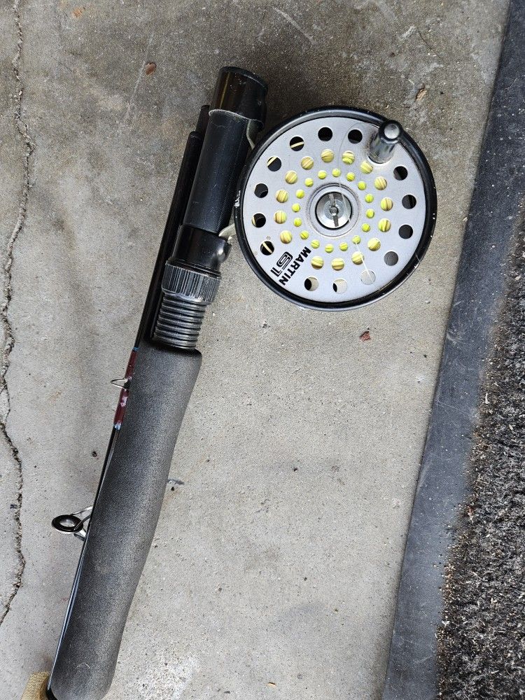 Fly Fishing Reel Martin 61 Reel And Pole Model 3316n