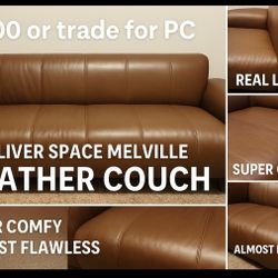Melville Leather Couch 