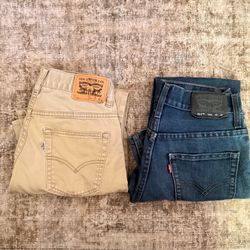 2 Pc Bundle - Sz 14 Boys Levi's 511 Slim Fit Pants Bundle