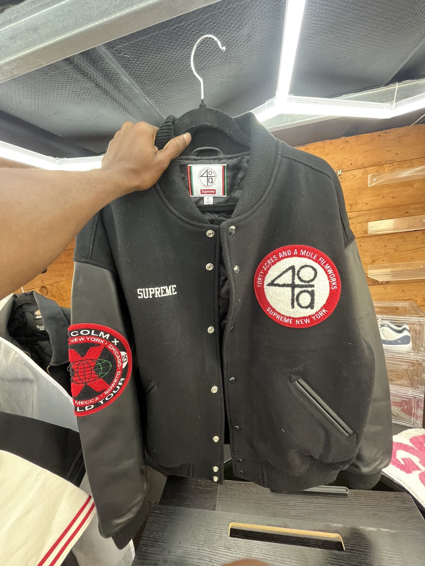 Supreme Malcolm X Varsity Jacket