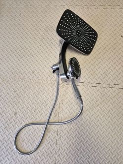 Dual Shower Head with Handheld and Hose