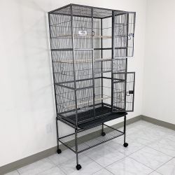$160 (New) X-Large 69” bird cage for mid-sized parrots cockatiels conures parakeets lovebirds budgie, 31x19x69” 