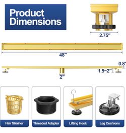 Linear shower drain 48 inch