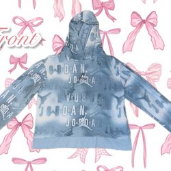 Jordan Girl/Boy blue tie die hoodie