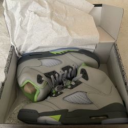 Air Jordan 5 Retro (GS) Silver/green Bean 