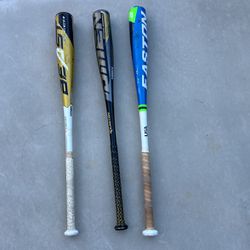 3 Easton Baseball Bats (All USA