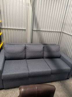Gray Fabric 3-Seat Sofa