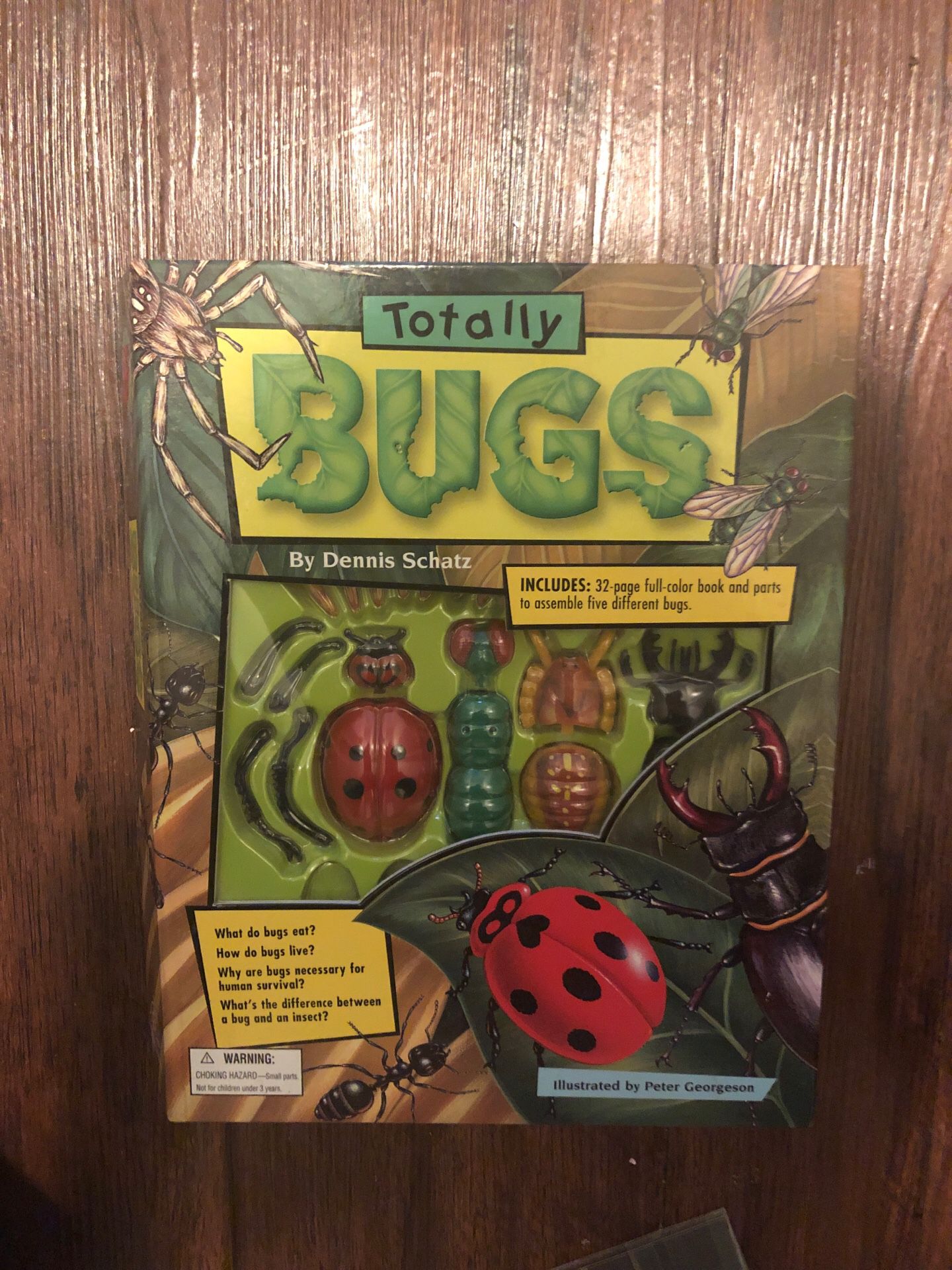 Totally Bugs book with artificial bugs