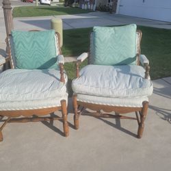 Wood Framed Cushioned Chairs