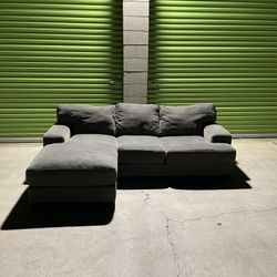*Free Delivery* Gray Living Spaces Reversible Chaise Sectional Couch Sofa