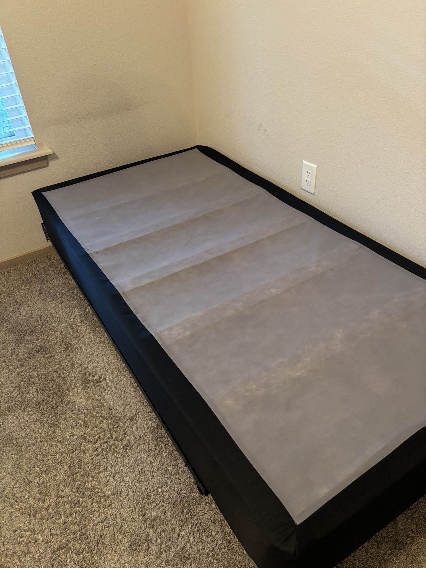 Twin size frame and box spring