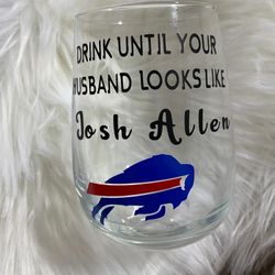Buffalo Bills Stemless Wine Glasses❤️🤍💙