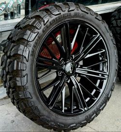 22” Chevy Silverado GMC Sierra Replica Wheels & Tires Off-Road Tahoe Yukon Escalade Suburban Rines Y