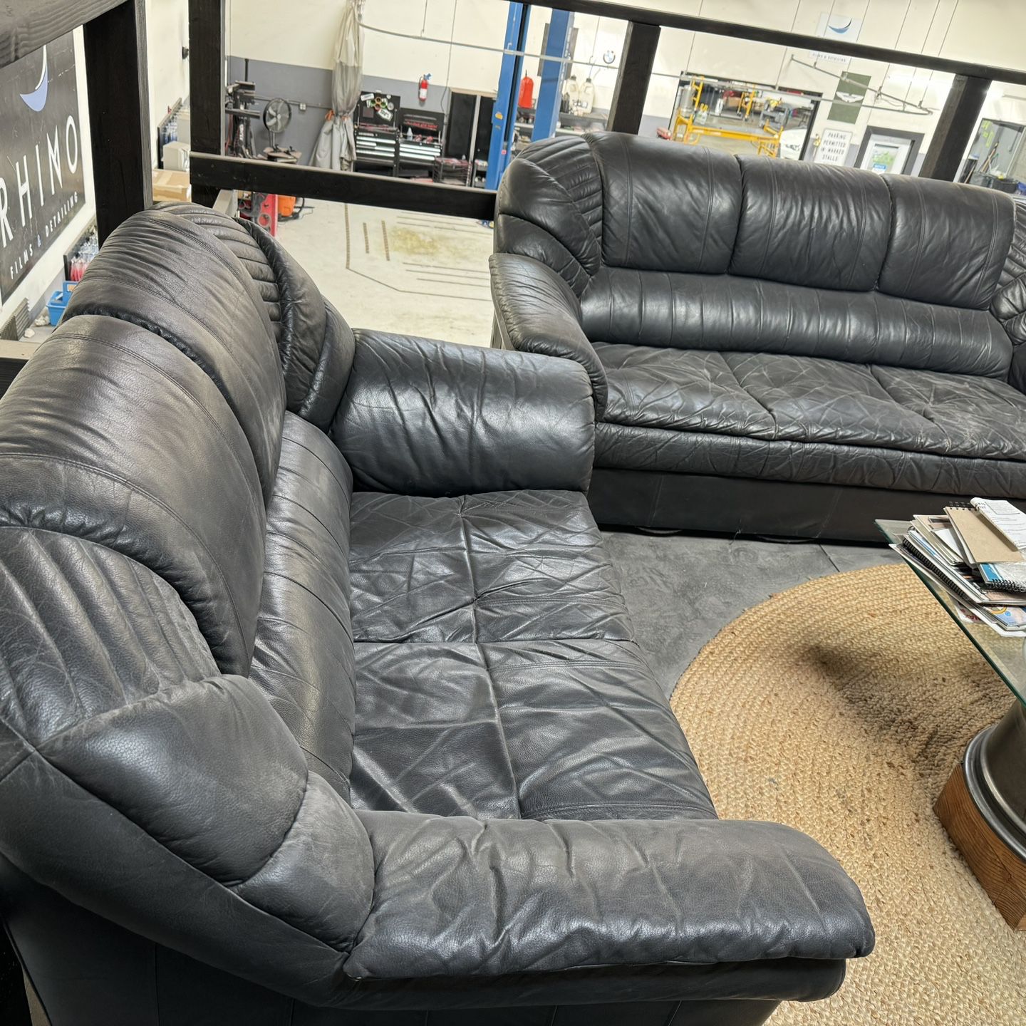 Leather Sofa Couch Love Seat 