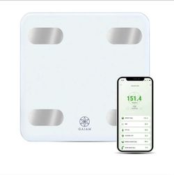 GAIAM Wireless Glass Smart Weight Scale Balance Intelligent Body BMI BMR Tracker - No Box